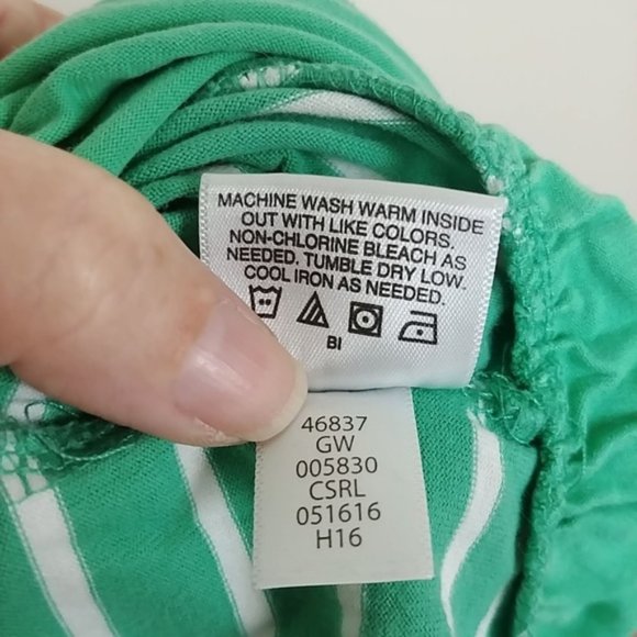 Hanna Andersson Cotton Peplum Top Back Zip 12 #L11 - Picture 7 of 8